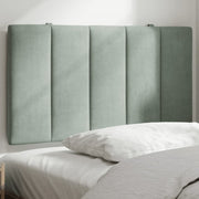 Hoofdbordkussen 90 cm velvet lichtgrijs