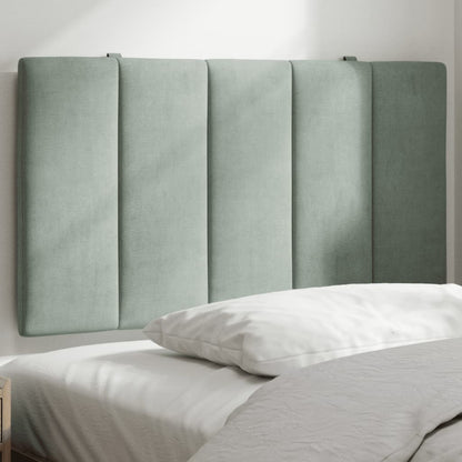 Hoofdbordkussen 90 Cm Velvet Lichtgrijs