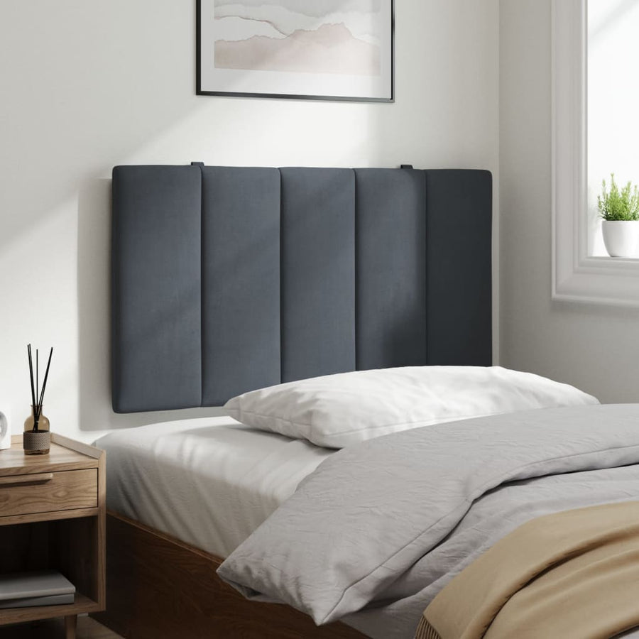 Hoofdbordkussen 90 Cm Fluweel Donkergrijs