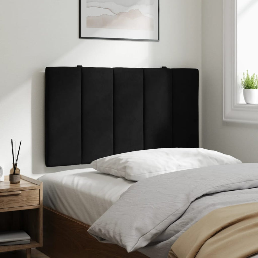 Hoofdbordkussen 90 Cm Fluweel Zwart