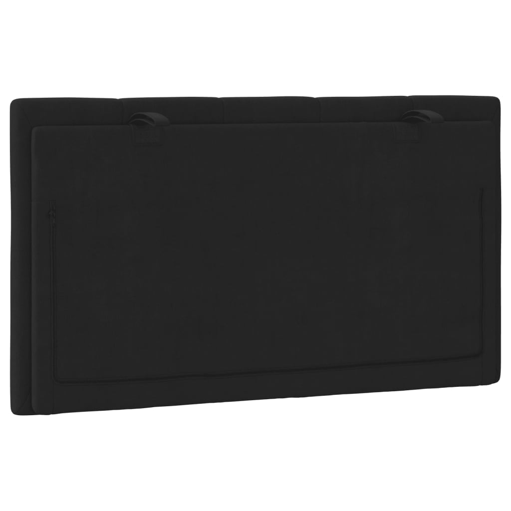 Hoofdbordkussen 90 Cm Fluweel Zwart