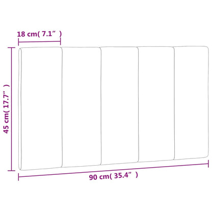Hoofdbordkussen 90 Cm Fluweel Zwart