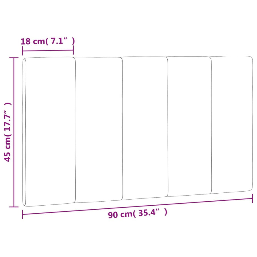 Hoofdbordkussen 90 Cm Fluweel Roze