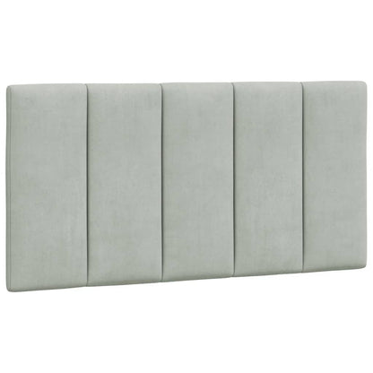 Hoofdbordkussen 100 Cm Velvet Lichtgrijs