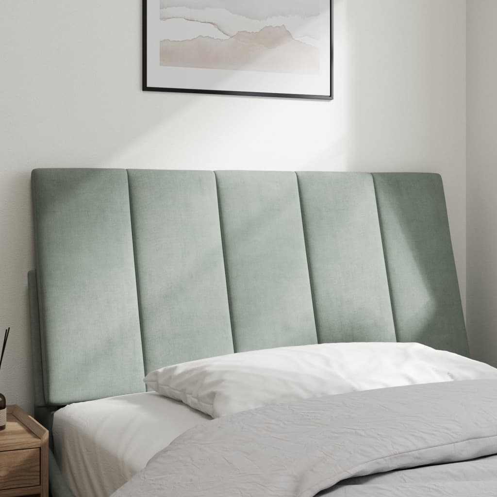 Hoofdbordkussen 100 Cm Velvet Lichtgrijs
