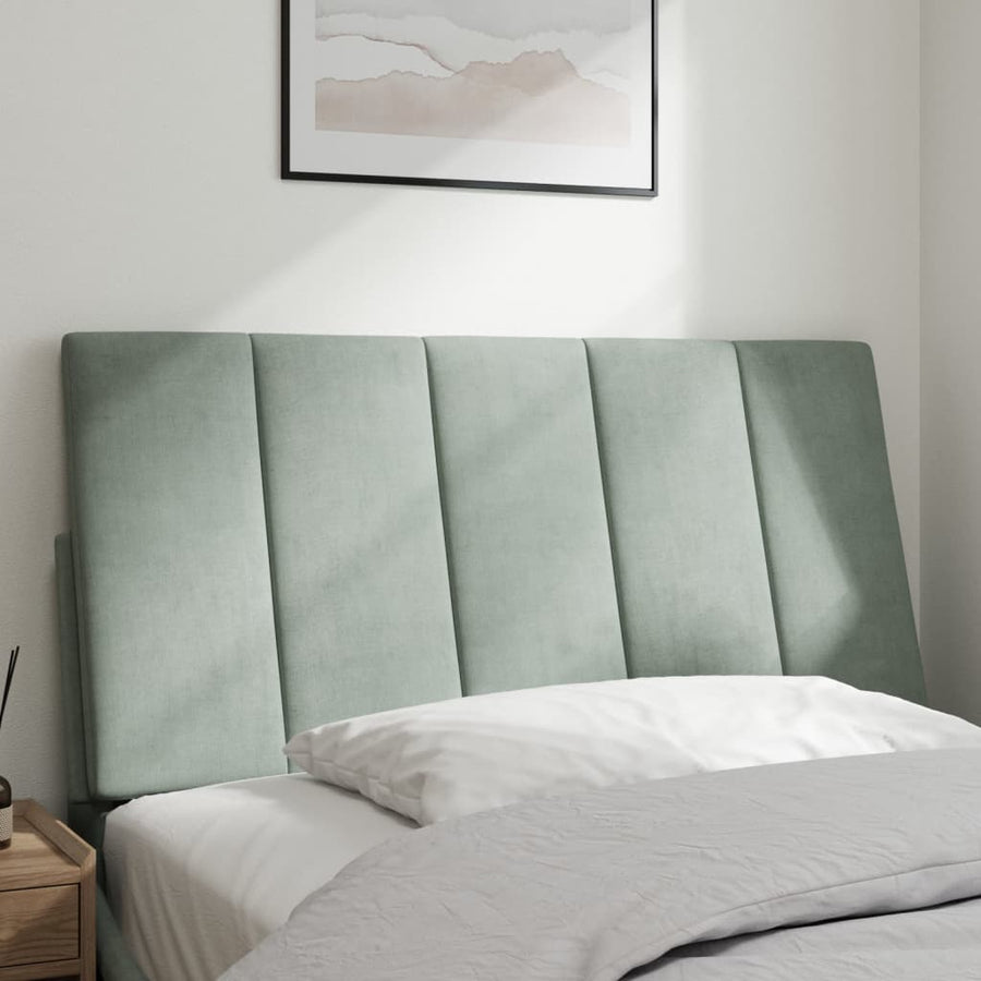 Hoofdbordkussen 100 Cm Velvet Lichtgrijs