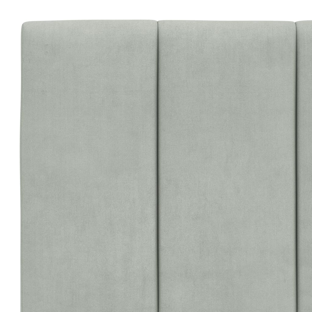 Hoofdbordkussen 100 Cm Velvet Lichtgrijs