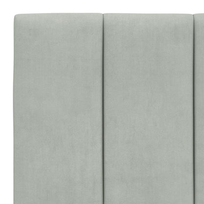 Hoofdbordkussen 100 Cm Velvet Lichtgrijs