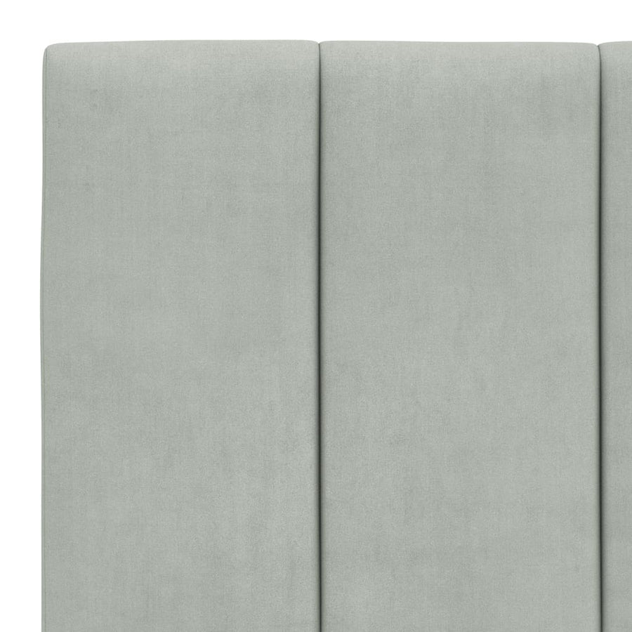 Hoofdbordkussen 100 Cm Velvet Lichtgrijs