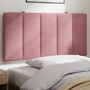 Hoofdbordkussen 100 cm fluweel roze