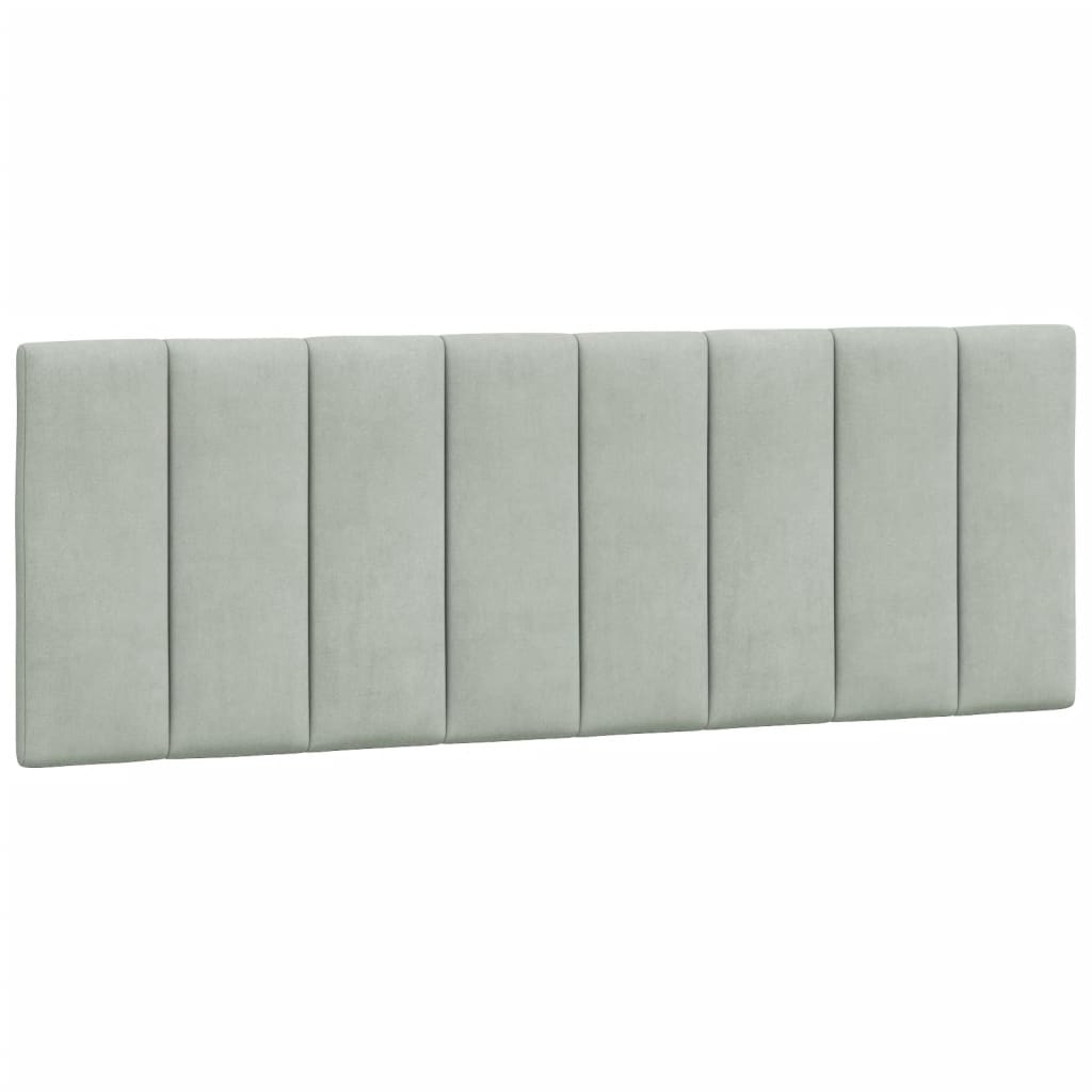 Hoofdbordkussen 120 Cm Fluweel Lichtgrijs
