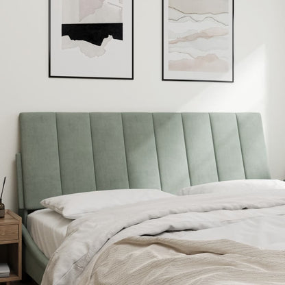 Hoofdbordkussen 120 Cm Fluweel Lichtgrijs