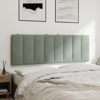 Hoofdbordkussen 120 Cm Fluweel Lichtgrijs