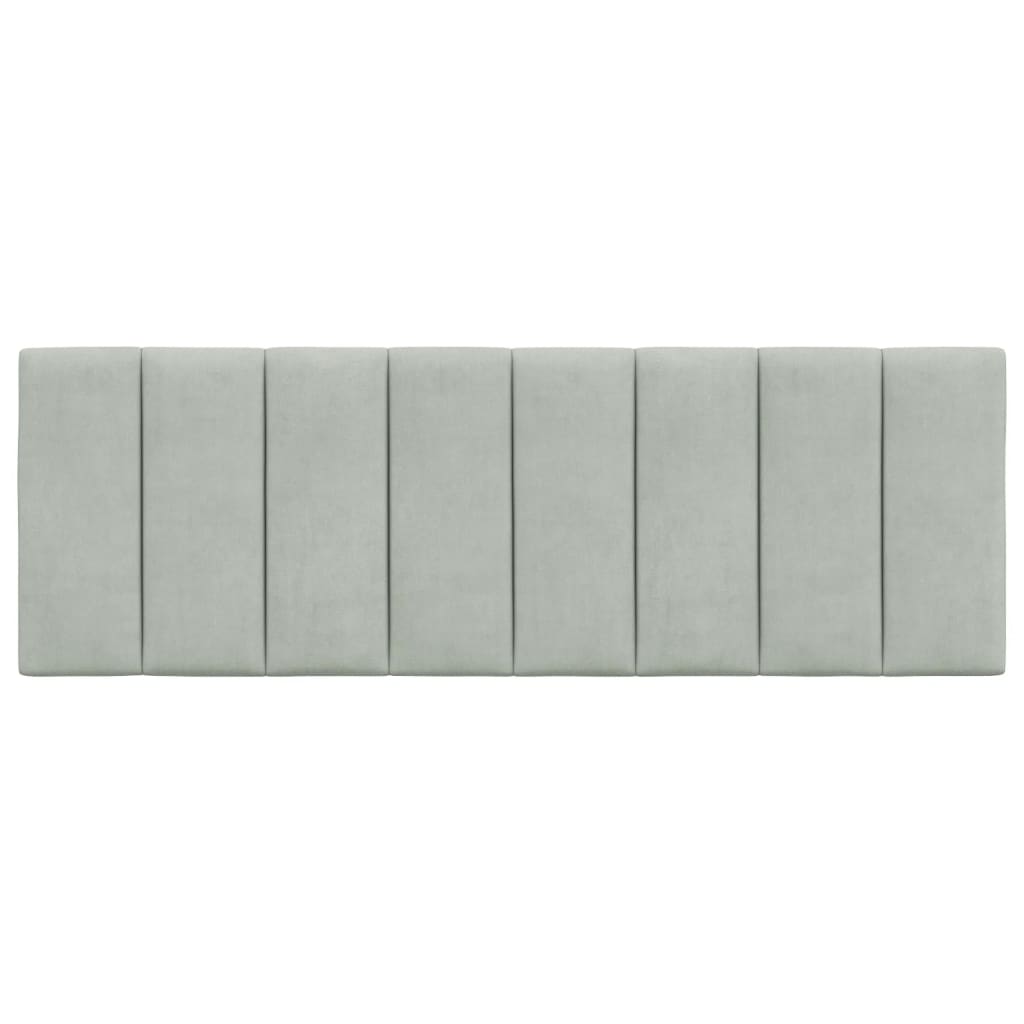 Hoofdbordkussen 120 Cm Fluweel Lichtgrijs