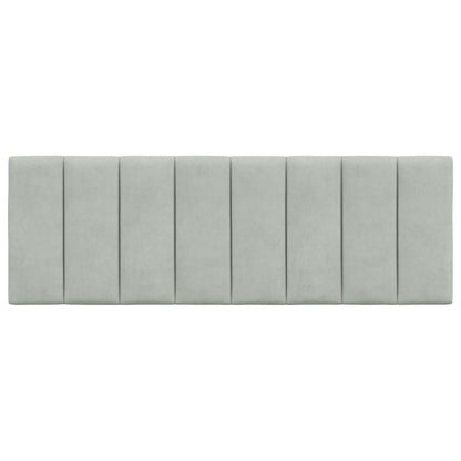 Hoofdbordkussen 120 Cm Fluweel Lichtgrijs