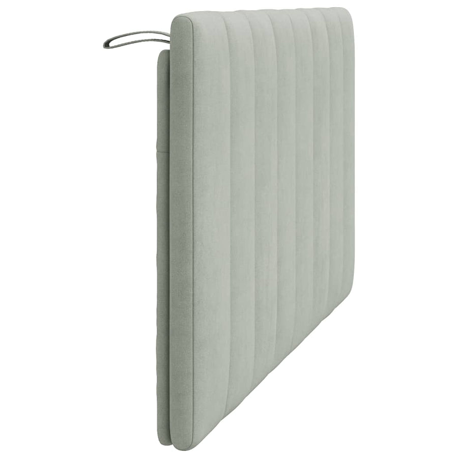 Hoofdbordkussen 120 Cm Fluweel Lichtgrijs