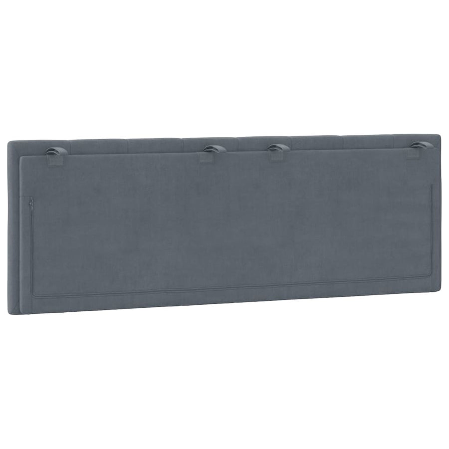 Hoofdbordkussen 120 Cm Fluweel Donkergrijs