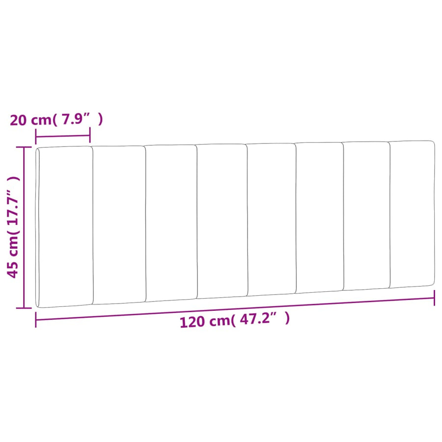 Hoofdbordkussen 120 Cm Fluweel Donkergrijs