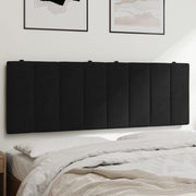 Hoofdbordkussen 120 cm fluweel zwart