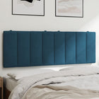 Hoofdbordkussen "Hanko" 120 cm fluweel blauw