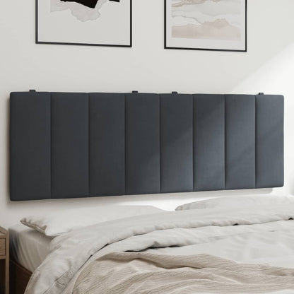 Hoofdbordkussen "Hanko" 137 cm fluweel donkergrijs