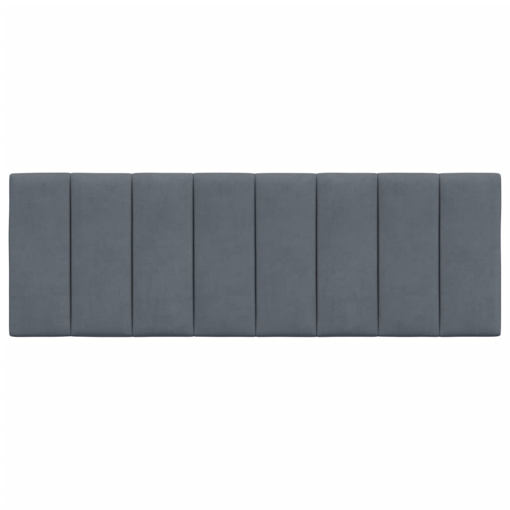 Hoofdbordkussen "Hanko" 137 cm fluweel donkergrijs