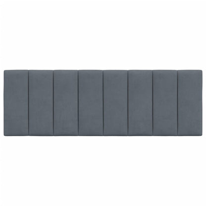 Hoofdbordkussen "Hanko" 137 cm fluweel donkergrijs