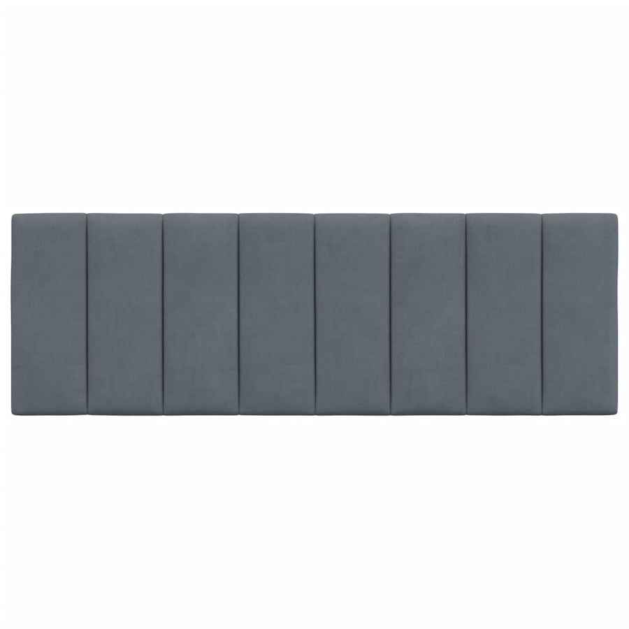 Hoofdbordkussen "Hanko" 137 cm fluweel donkergrijs