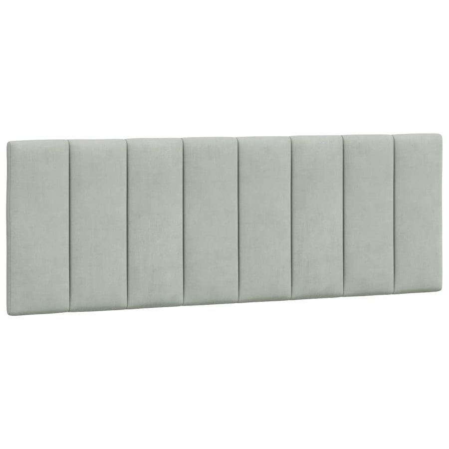 Hoofdbordkussen 140 Cm Velvet Lichtgrijs