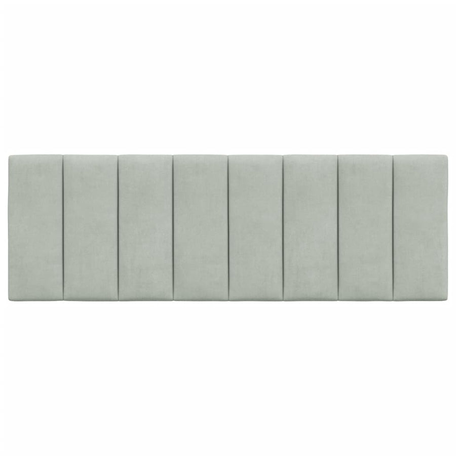Hoofdbordkussen 140 Cm Velvet Lichtgrijs
