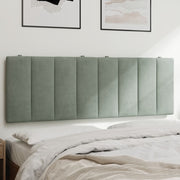 Hoofdbordkussen "Hanko" 140 cm velvet lichtgrijs