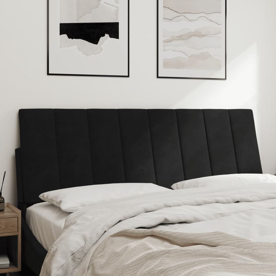 Hoofdbordkussen 140 Cm Fluweel Zwart