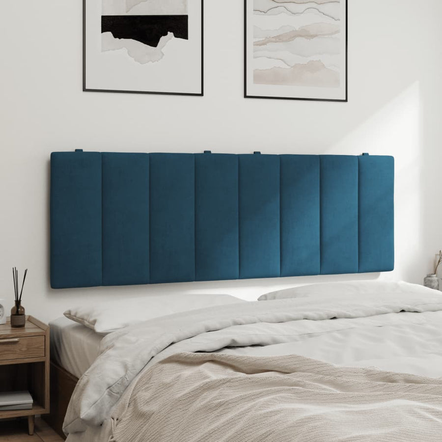Hoofdbordkussen Fluweel 140 cm Blauw