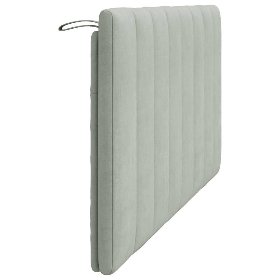 Hoofdbordkussen 160 Cm Fluweel Lichtgrijs