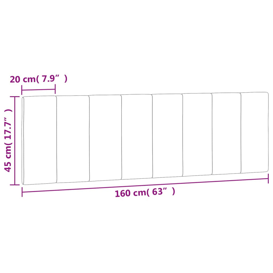 Hoofdbordkussen 160 Cm Fluweel Lichtgrijs