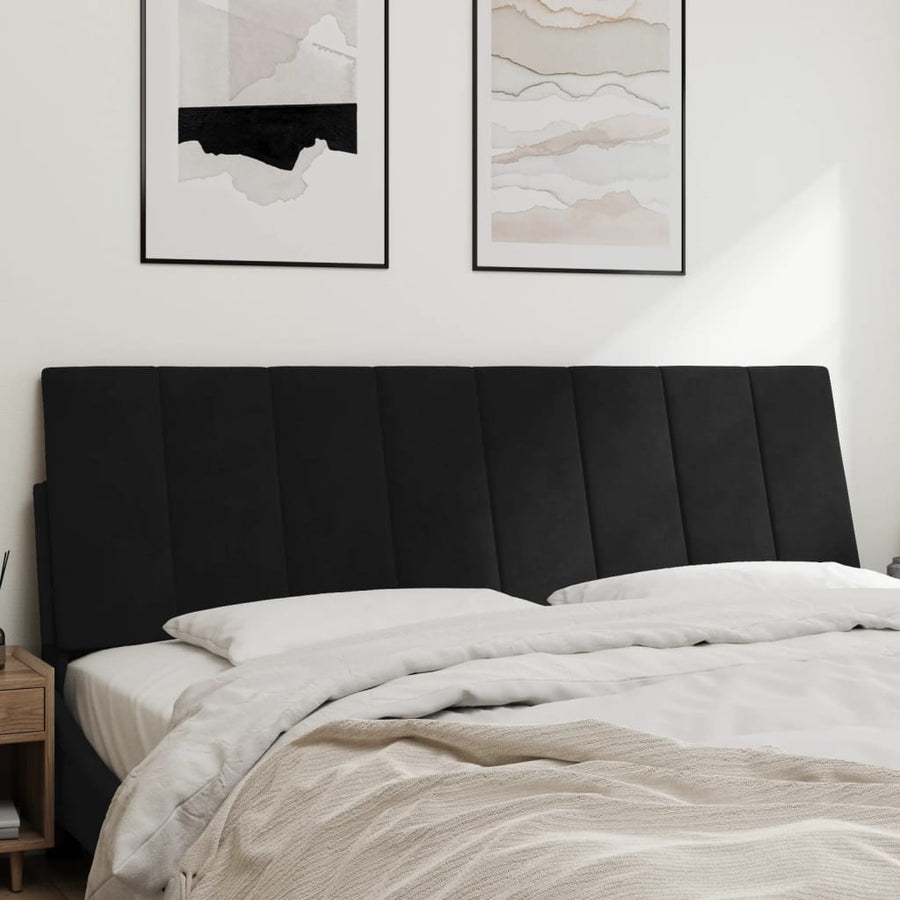 Hoofdbordkussen 160 Cm Fluweel Zwart