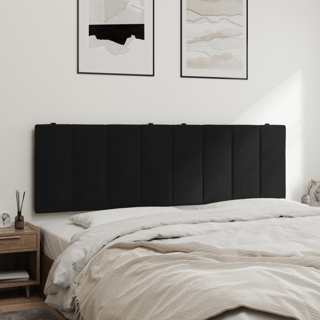Hoofdbordkussen 160 Cm Fluweel Zwart