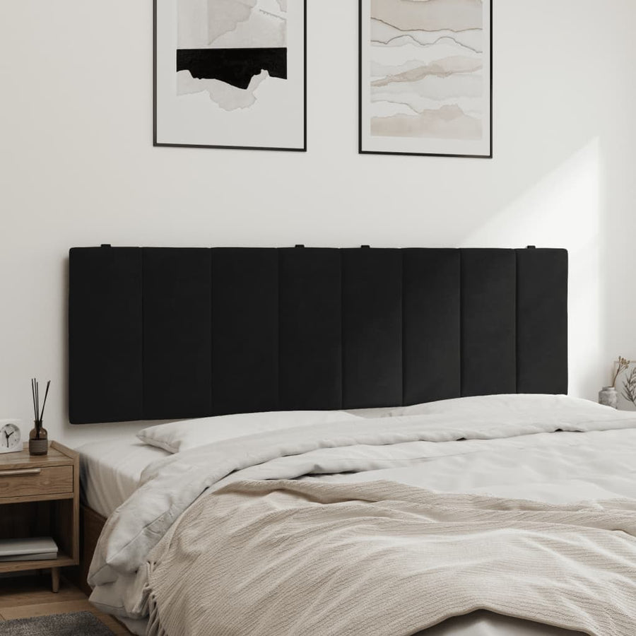 Hoofdbordkussen 160 Cm Fluweel Zwart