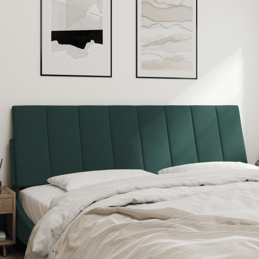 Hoofdbordkussen Fluweel 160 cm Donkergroen