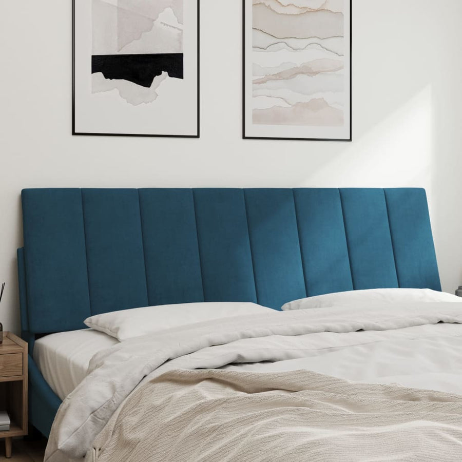 Hoofdbordkussen Fluweel 160 cm Blauw