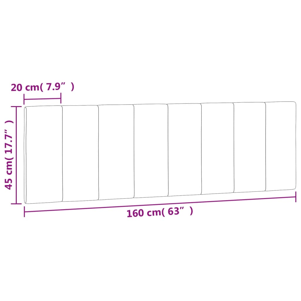 Hoofdbordkussen Fluweel 160 cm Blauw