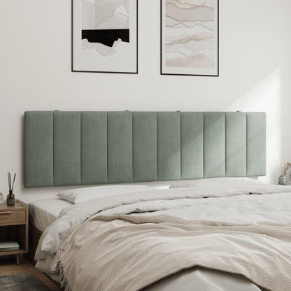 Hoofdbordkussen 180 Cm Fluweel Lichtgrijs