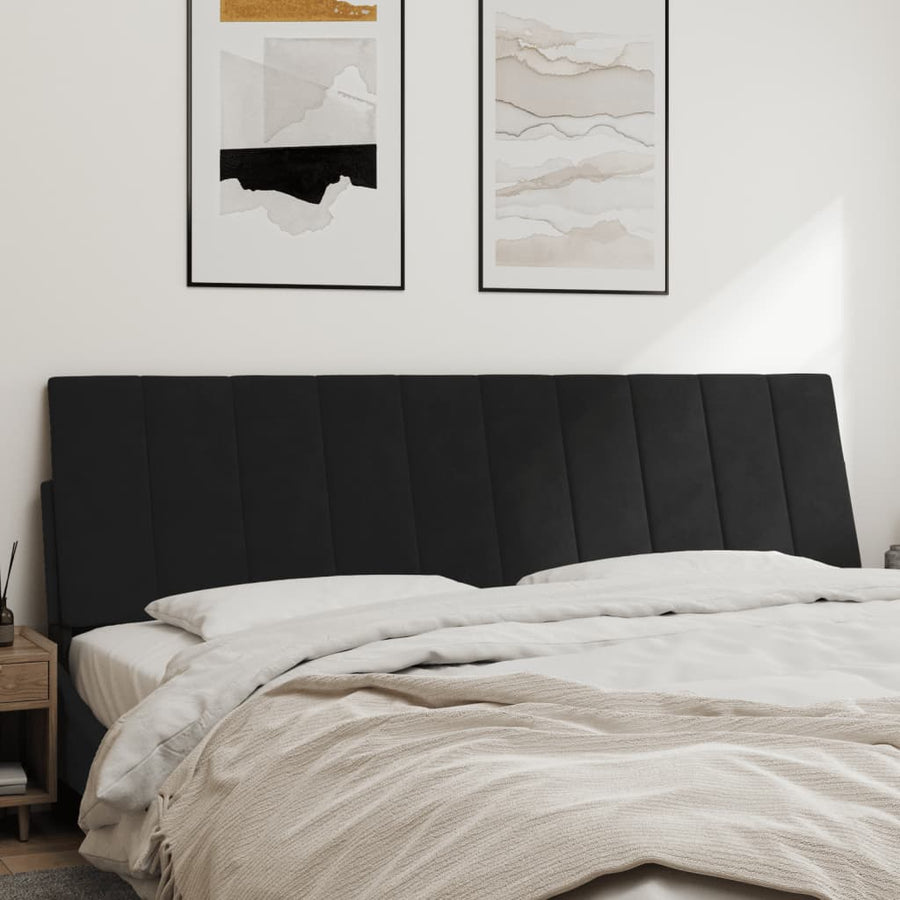 Hoofdbordkussen 180 Cm Fluweel Zwart