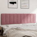 Hoofdbordkussen "Hanko" 180 cm fluweel roze