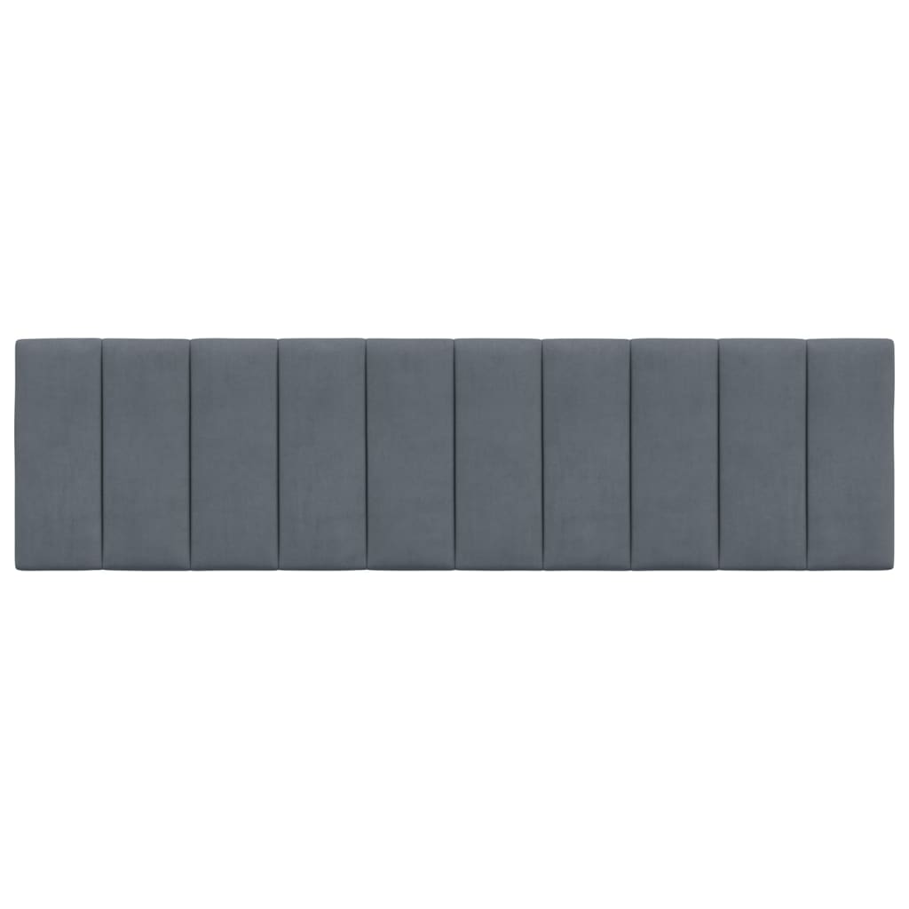 Hoofdbordkussen "Hanko" 183 cm fluweel donkergrijs