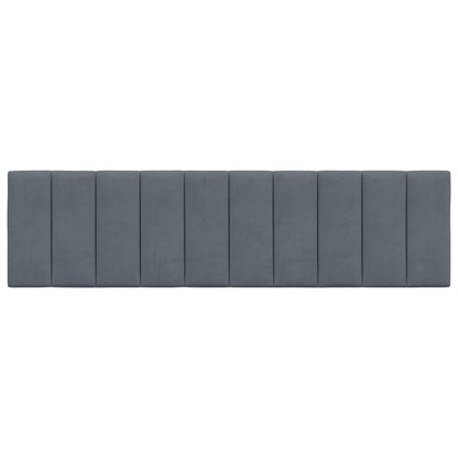 Hoofdbordkussen "Hanko" 183 cm fluweel donkergrijs