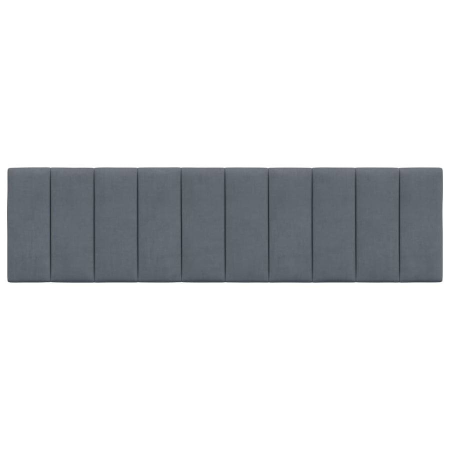 Hoofdbordkussen "Hanko" 183 cm fluweel donkergrijs