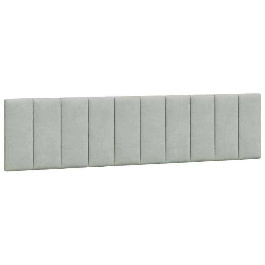 Hoofdbordkussen Velvet 200 cm Lichtgrijs
