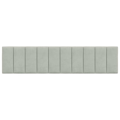 Hoofdbordkussen Velvet 200 cm Lichtgrijs
