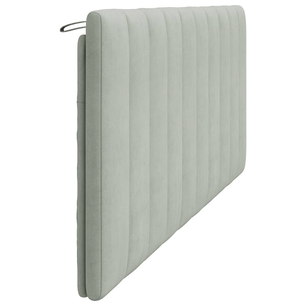 Hoofdbordkussen Velvet 200 cm Lichtgrijs